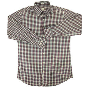 Peter Millar Shirt XL Men's Pink Plaid Button Down Long Sleeve 100% Cotton
